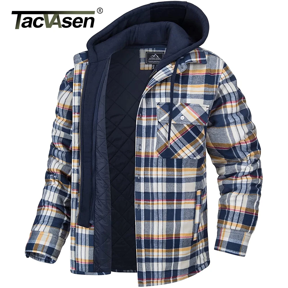thick flannel jacket with hood