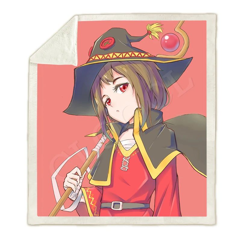 Аниме девушка Megumin Konosuba одеяла 3D принт модный диван путешествия молодежное постельное белье пледы одеяла диван покрывало для плюшевого одеяла - Цвет: Blanket 5