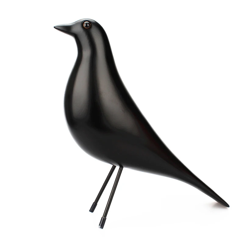 

Resin Craft Pigeon Bird Figurine Statue Office Ornaments Sculpture Home Decoration Accessories Black White Bird Sculpture Decor