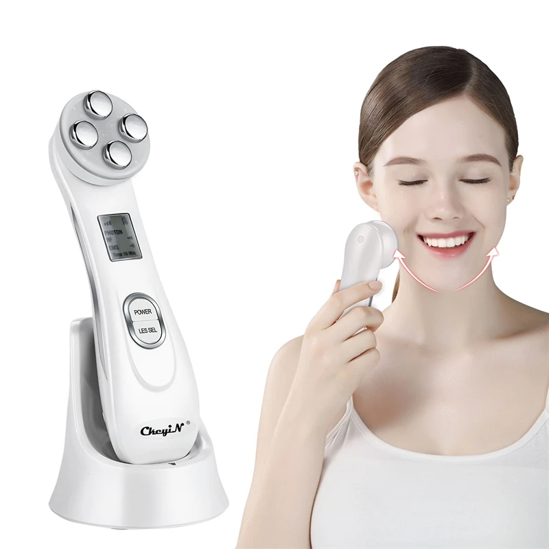 

LED Photon Skin Rejuvenation EMS Mesotherapy Electroporation Facial RF Radio Frequency Face Care Tighten Lifting Massage Machine