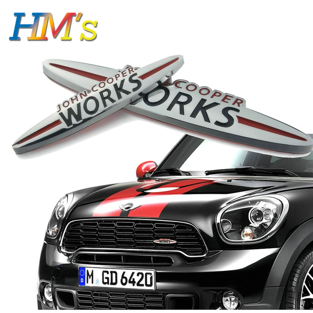For MINI Countryman Clubman R50 R53 R55 R56 R60 R61 Car Styling Front Grille JCW LOGO Stickers Cooper F54 F55 F56 F60 | Автомобили и