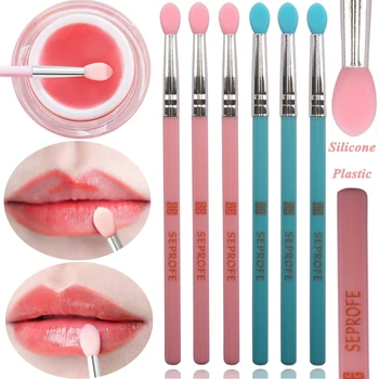 

Long Lasting Matte Lip Tint Velvet Lipstick Liquid Lip Gloss Waterproof Soft Silicone Head Makeup Brushes Beauty Cosmetic Tools