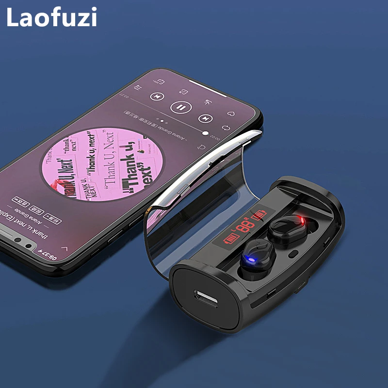 

Wireless Bluetooth 5.0 Earpiece TWS Stereo Mini Invisible In Ear IPX6 Waterproof Sports Micro Earbuds Earphone Noise Canceling