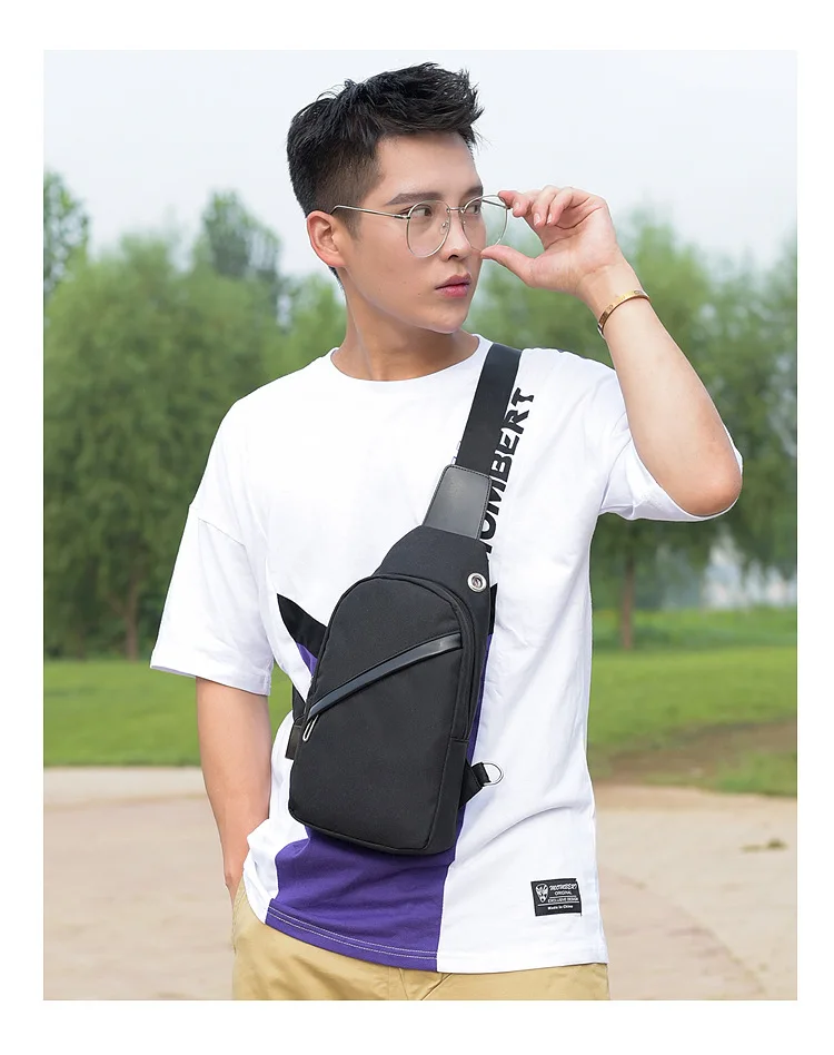 Cross Border Chest Pack Men Casual Shoulder Bag Men's Bag Shoulder Bag Backpack Versatile Multi-functional Outdoor Wallet Men's
