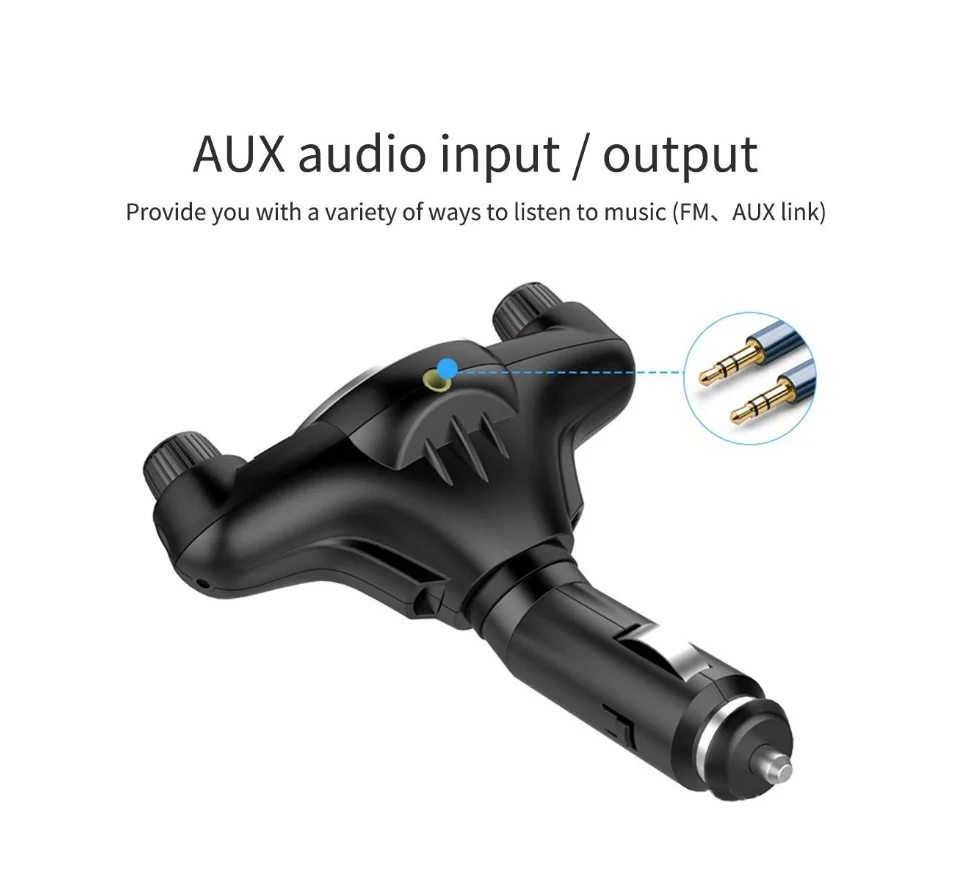 HEVXM Bluetooth Handsfree автомобильный комплект BT08 MP3 плеер fm-передатчик Aux модулятор двойной USB
