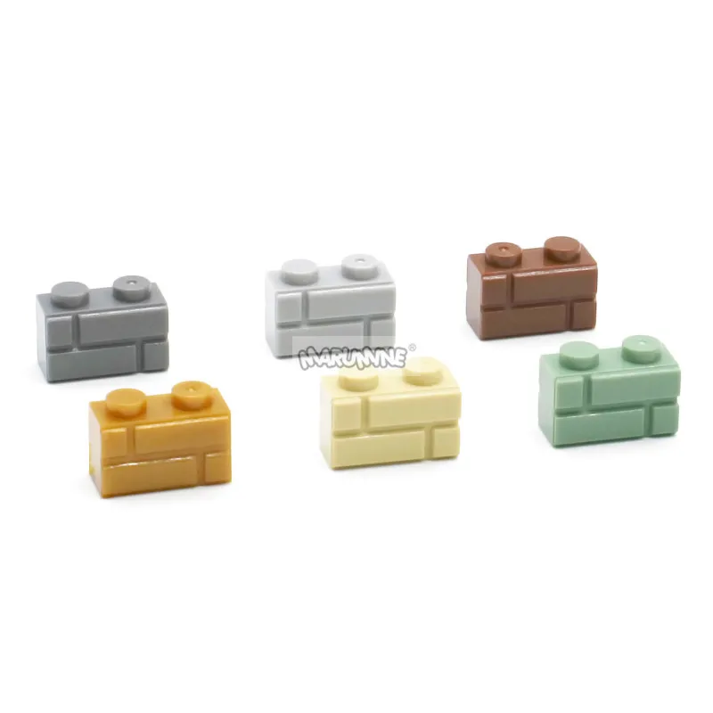 Строительные блоки MARUMINE 2021 аксессуары кубик в горошек 1x2 98283 кубики MOC детали дома