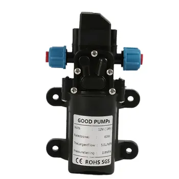 

12V60W 130Psi 5L/Min 12V Dc 60W Automatic Pressure Switch Type With Cooling Fan Pressure Micro Diaphragm Water Pump