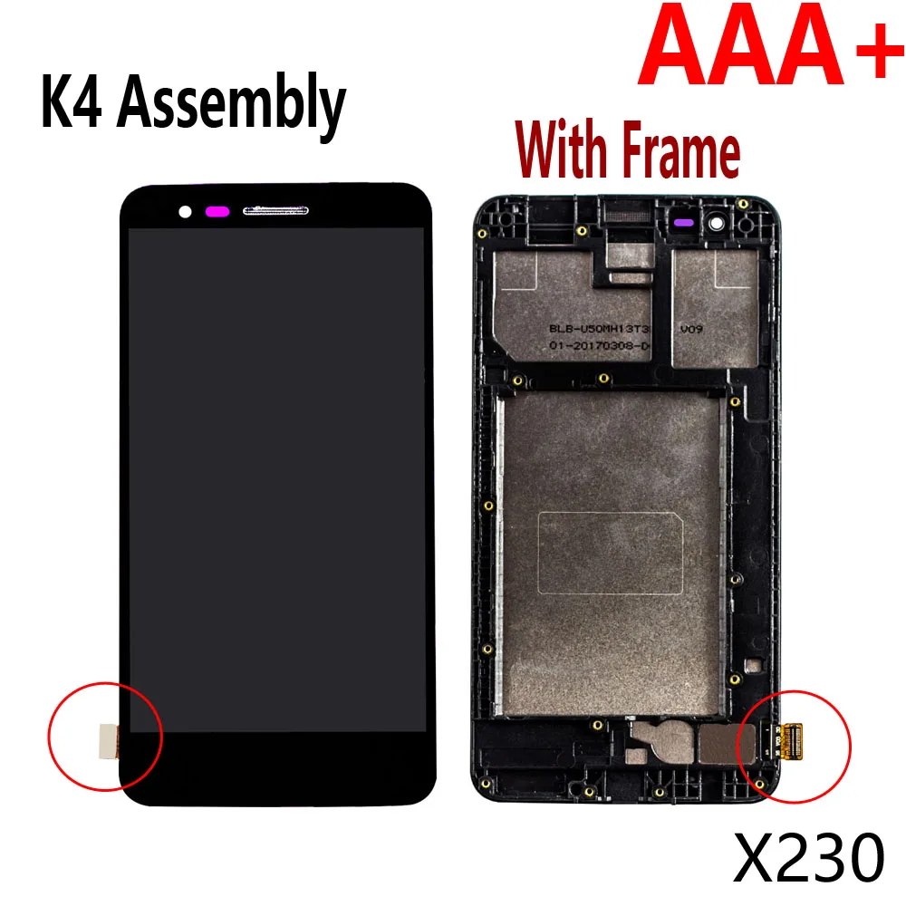 Weida 4," для LG K4 2017X230 ЖК-дисплей кодирующий преобразователь сенсорного экрана в сборе с рамкой lcd для K4 2017X230 Замена