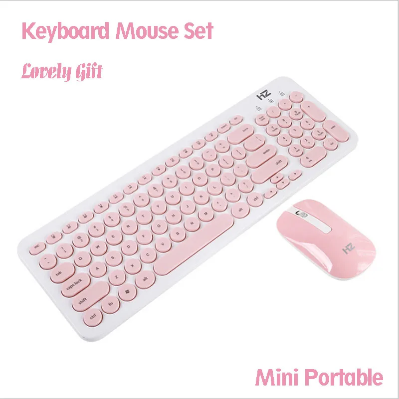 

Wireless Mouse Keyboard for Computer Laptop Stylish Mini Portable Keyboard Mouse Combos Slim Quiet 96 keys Office Gift