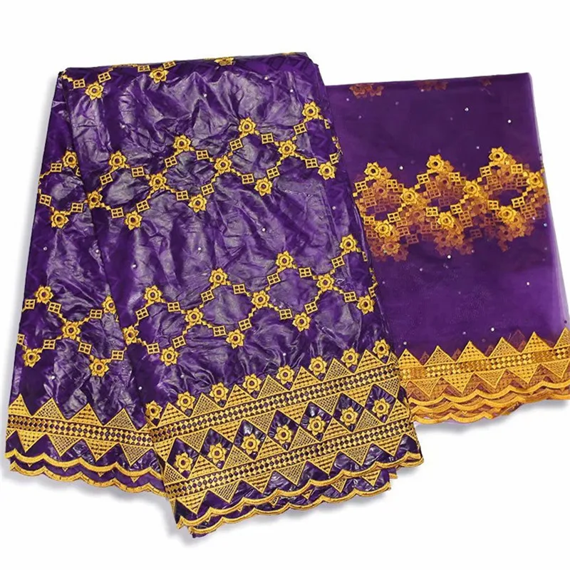 Новое поступление африканская Базен riche ткань с бисером шнур кружевная ткань морская парча ткань для свадьбы KY121513