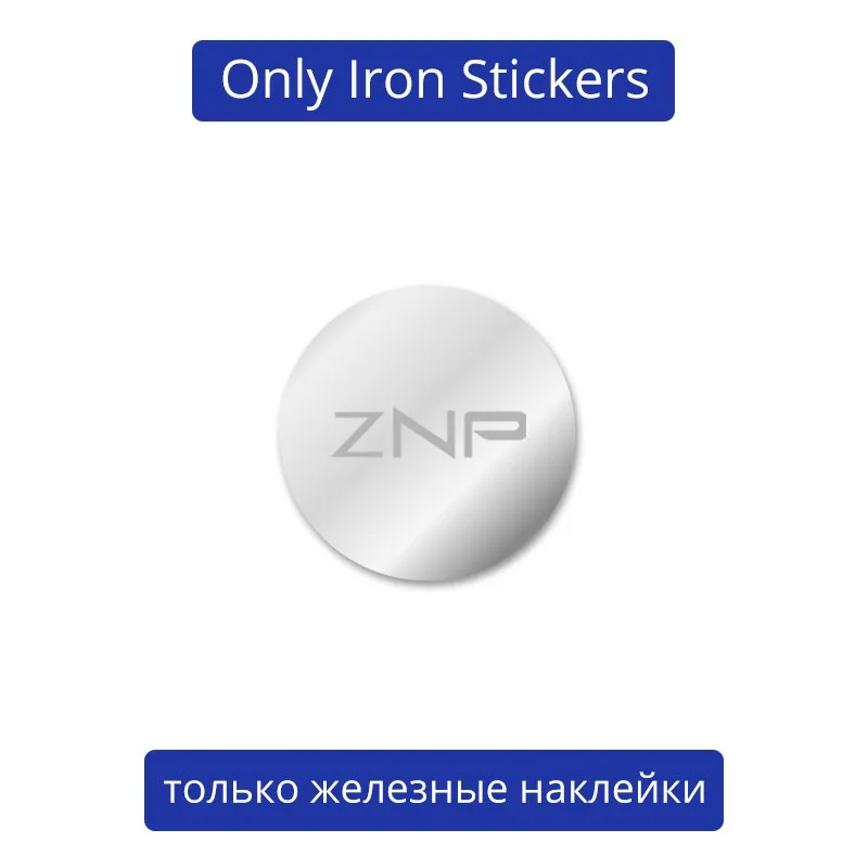 ZNP, металлический магнитный автомобильный держатель для телефона, l-образный держатель на вентиляционное отверстие, подставка для автомобиля, gps держатель для мобильного телефона для iPhone X XS 11, Магнитная подставка - Цвет: 1 Pc lron stickers B