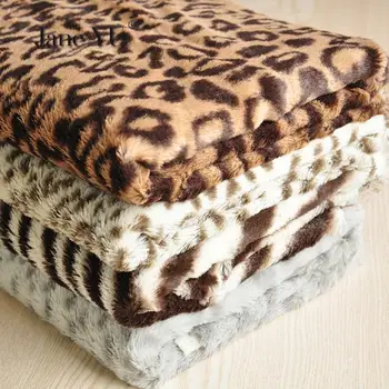 

Leopard Pattern Fur Like Fabric Lamb Cashmere Autumn Winter Coat Collar Coat Lining Garment Fabric Toy Fabric