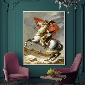 

Classical Napoleon Bonaparte Portrait Horse Oil painting Canvas Posters Prints Wall Art Picture for Living Room Home Decorations