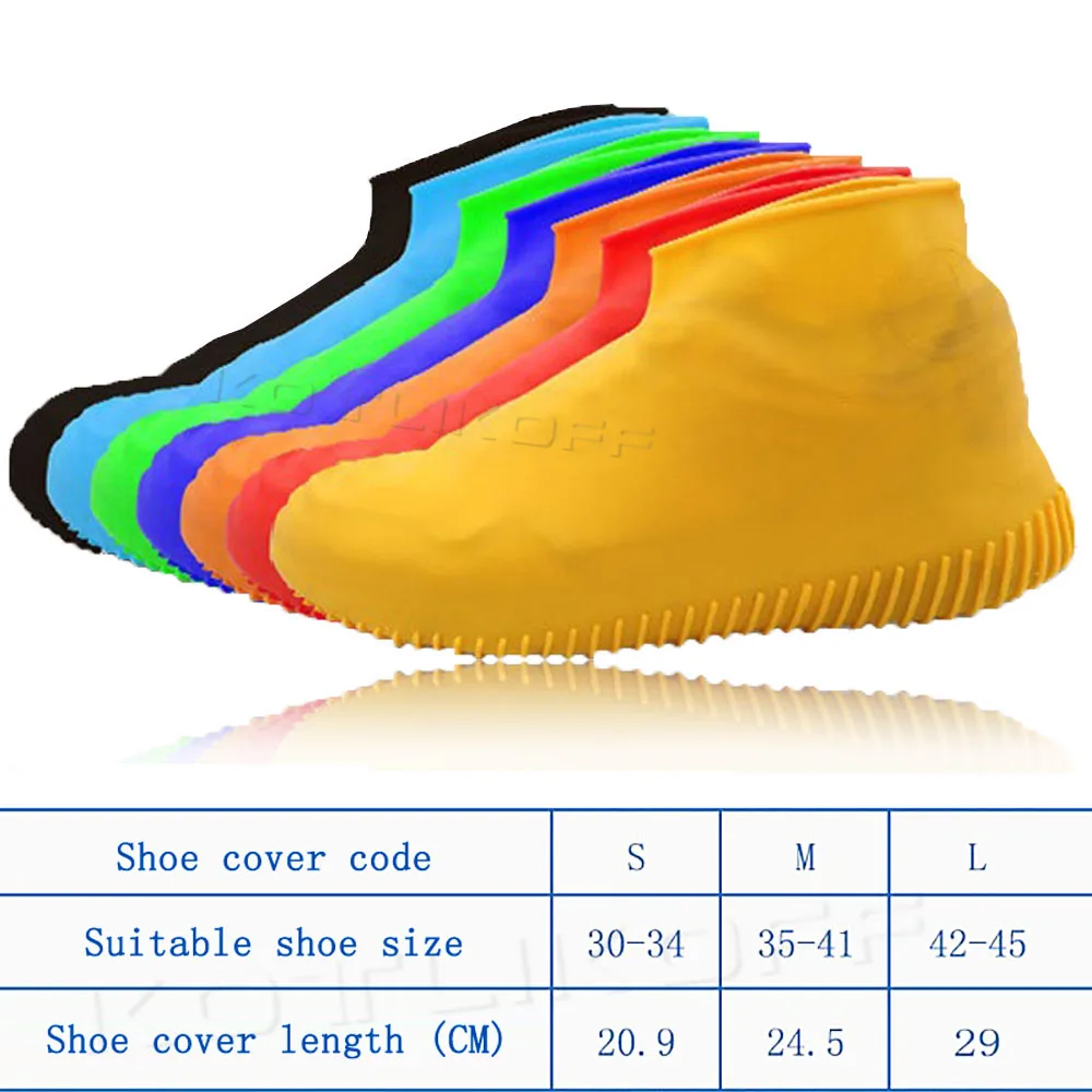 KOTLIKOFF Silicone overshoes Reusable galoshes silicone Waterproof Shoe covers for shoes from rain shoe Overshoes Unisex