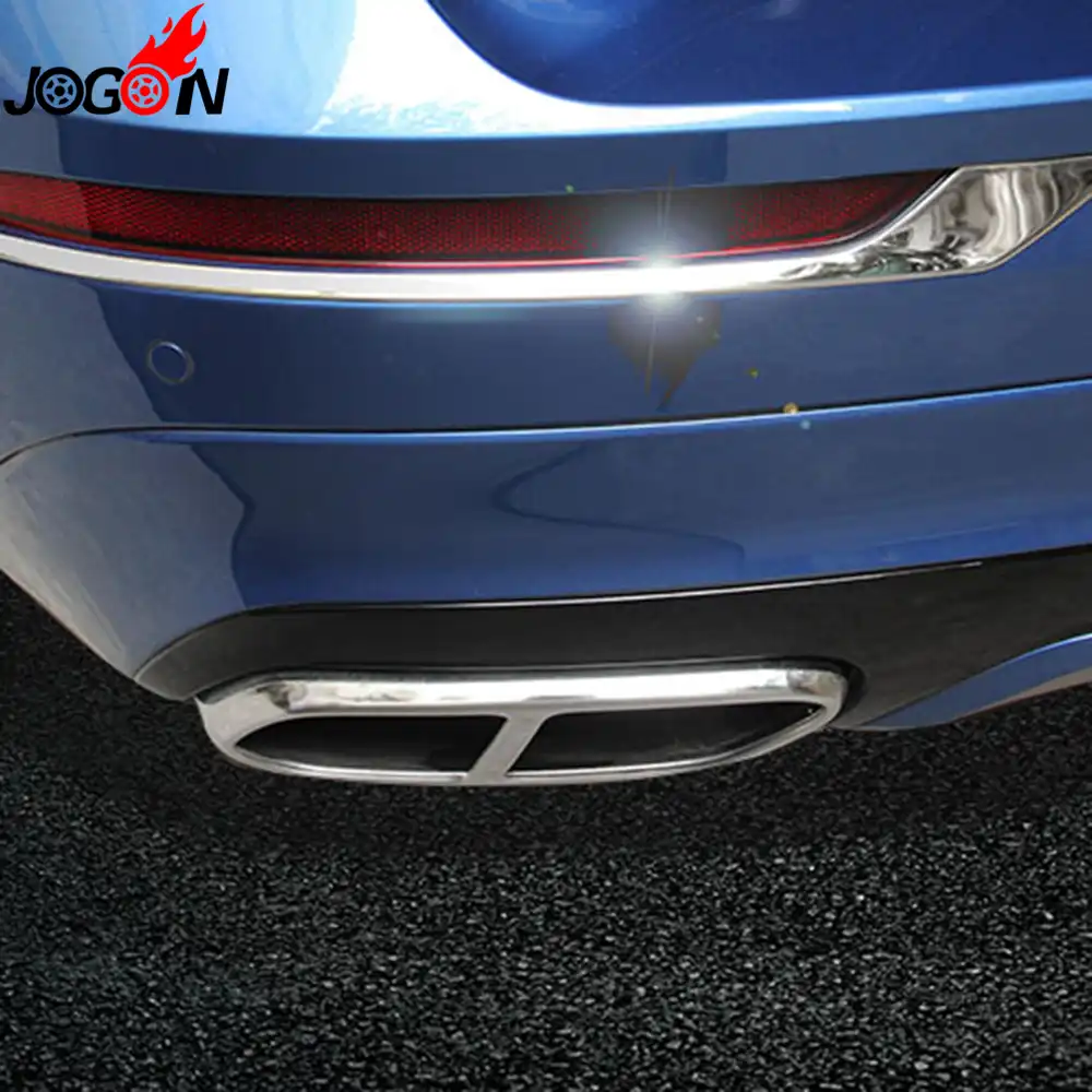車デュアル排気マフラーボルボxc60 18 19エンドパイプステッカーカバートリムアクセサリーステンレス鋼 Trim Cover Stainless Steel Trimsmuffler Stainless Aliexpress