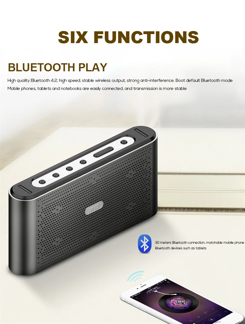SOAIY S58 портативный Bluetooth динамик мини 20 Вт громкий двойной привод стерео открытый сабвуфер Универсальный стойкость MP3 MP4 Музыка Аудио