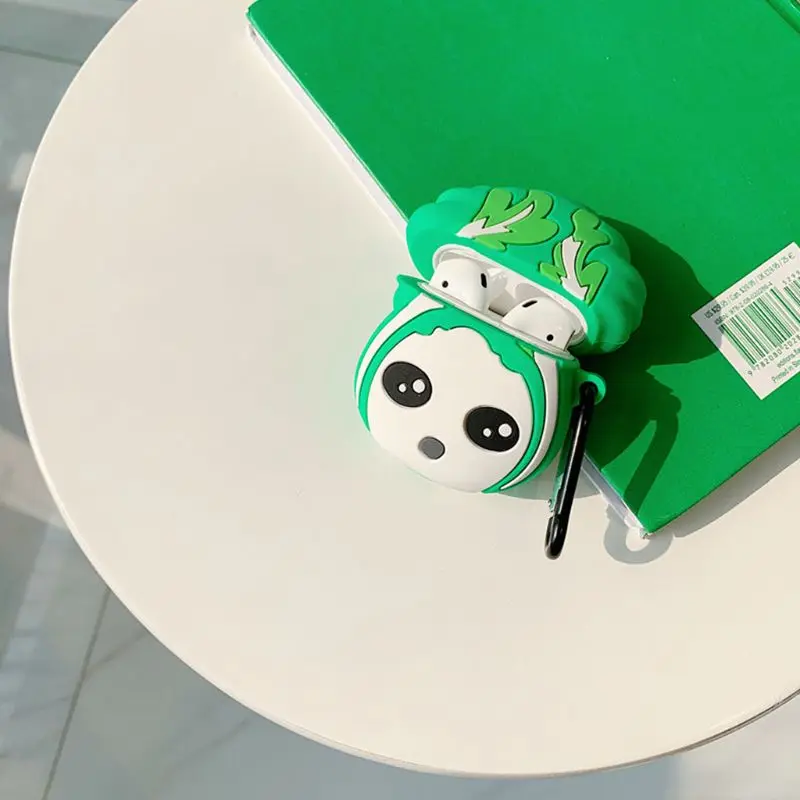 Силиконовый защитный чехол с карабином для Airpods 1/2 Kit