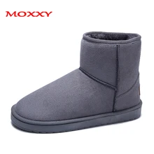 Новые зимние ботинки унисекс Женские зимние ботинки серого и коричневого цвета теплые ботинки в австралийском стиле на меху без шнуровки для мужчин и женщин пара больших размеров 44