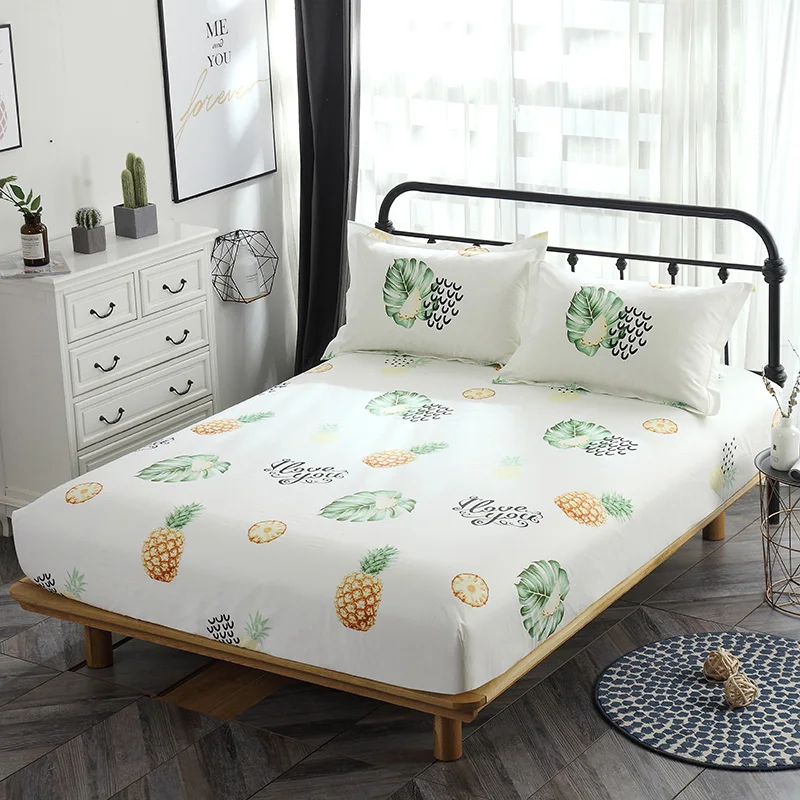 style15 Горячая Распродажа, полосатые простыни для кровати, хлопок, тканевые простыни с эластичной простыней для высоких тонких матрасов, покрывало для cover-3pcs - Цвет: style15