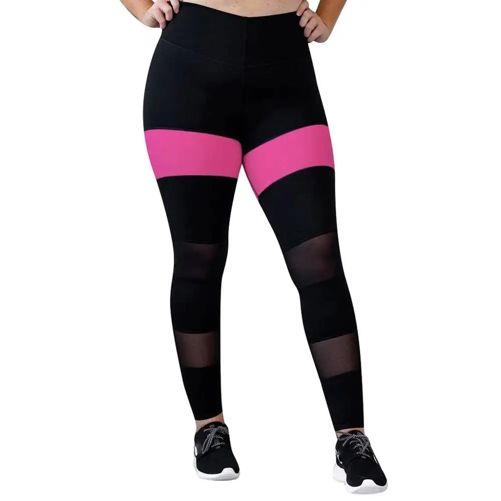 Розово-красный Women's Print Workout Leggings Fitness Sports Gym Running Athletic Pants Hip Push Up leggings fitnnes leginy - Цвет: Розово-красный