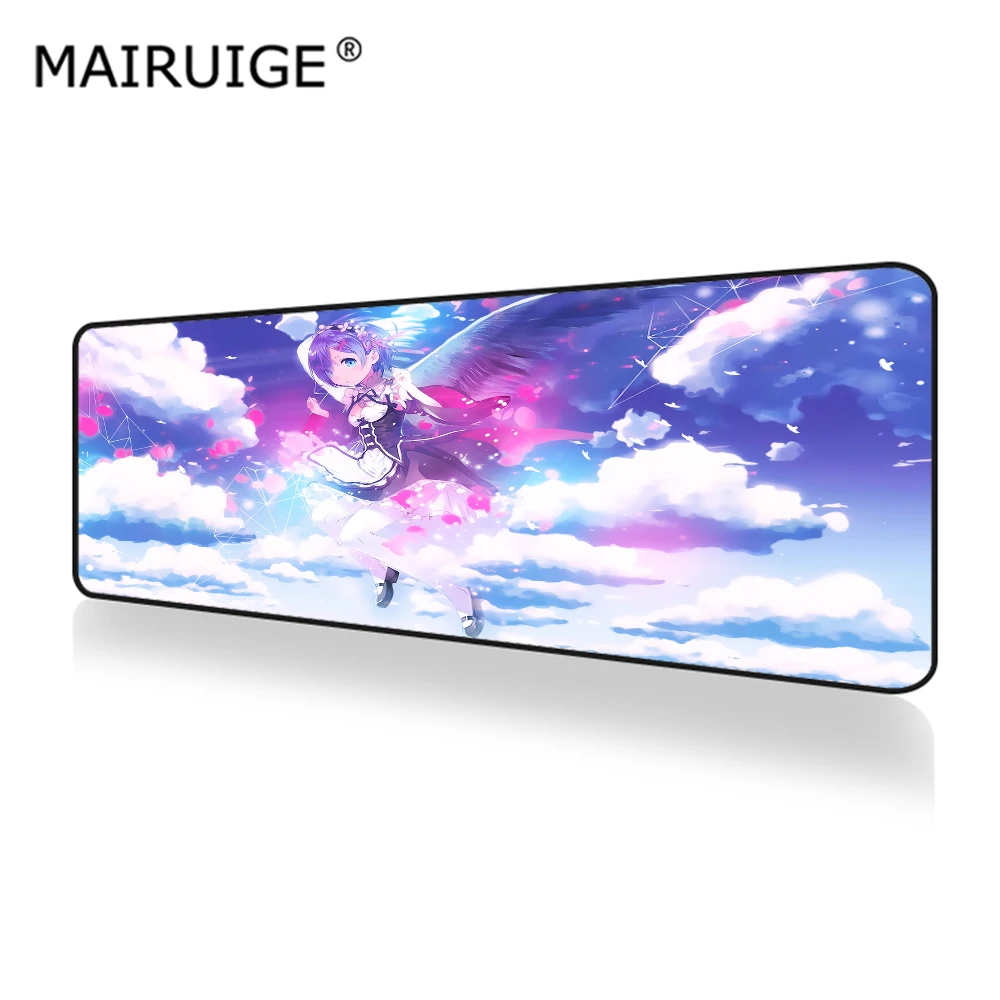

Re Zero Anime Mouse Pad XXL Gamer Desk Mat Computer PC Large Keyboard Pad Gaming MousePad 90x40cm/80x30cm for Laptop Table Pads