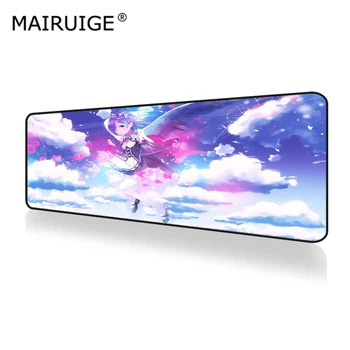 

Re Zero Anime Mouse Pad XXL Gamer Desk Mat Computer PC Large Keyboard Pad Gaming MousePad 90x40cm/80x30cm for Laptop Table Pads