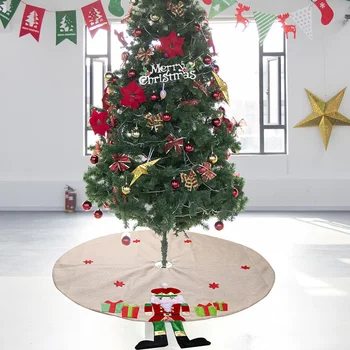 

120cm Christmas Tree Skirt Circular Base Mat Home Festival Party Decoration Merry Christmas New Year Christmas Tree Decoration