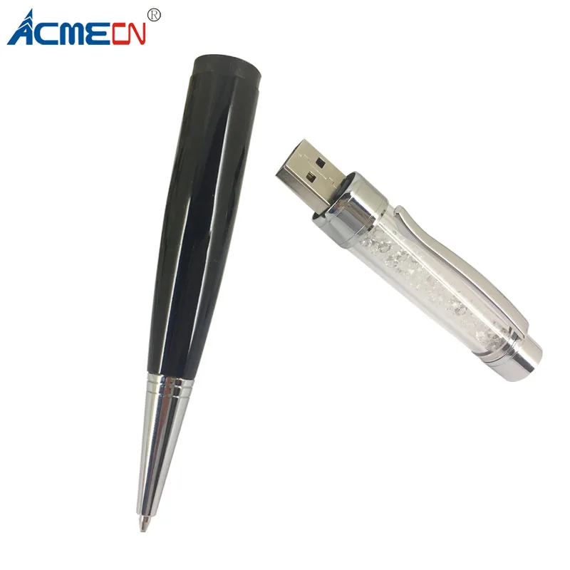 

ACMECN Crystal Ball Pen with USB Flash Drive Metal Bling Diamond Mixed Color 2 in 1 Multi-function Pen 4G 8G Memory USB Pen