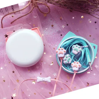 

Cute Cat Claw Earphones 3.5mm Stereo in-ear Earbuds with Microphone for iPhone Samsung Xiaomi Girls Kids Child Student Gifts