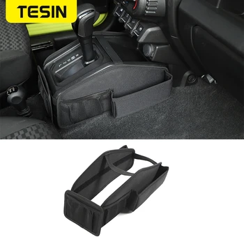 

TESIN Car Gear Shift Storage Bag Organizer Tray Container Oxford Cloth for Suzuki Jimny 2019 2020 JB74 Car Stowing Accessories