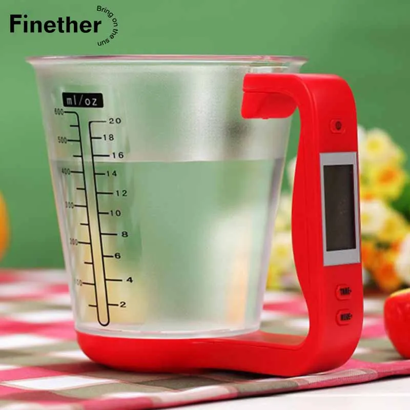 

Detachable Measuring Cup Kitchen Scales Digital Beaker Libra Electronic Scale Tool With LCD Display Temperature Measurement Cups