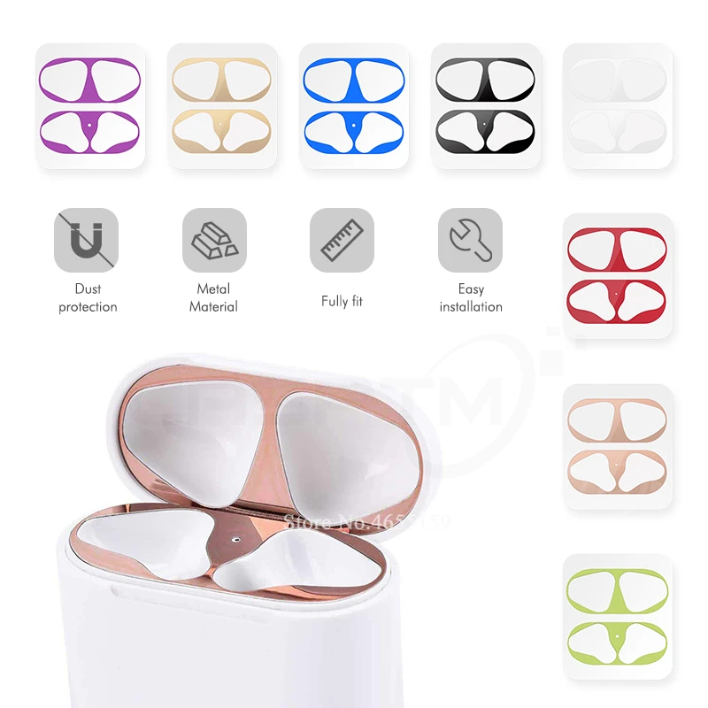 Чехол для наушников с рисунком из мультфильма, прозрачный чехол для airpods 1/2, Bluetooth, беспроводная гарнитура, милый Жесткий Чехол, сумки для зарядки - Цвет: Protective film