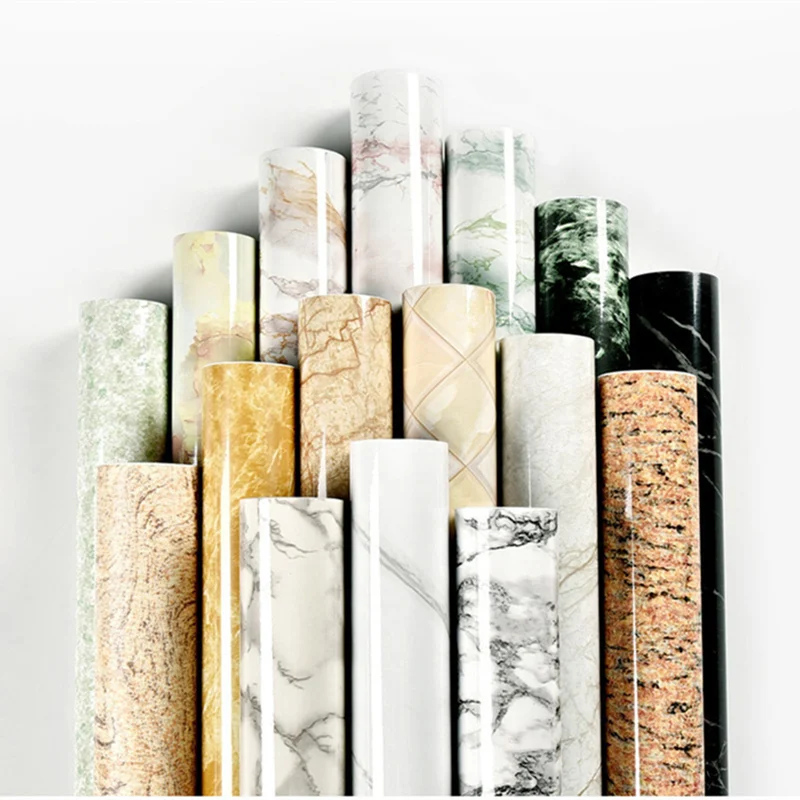 

Marble Pattern PVC Waterproof Wall Sticker Self-adhesive Art Home Decor Wallpaper Furniture Door Wardrobe Table Renovation Decal
