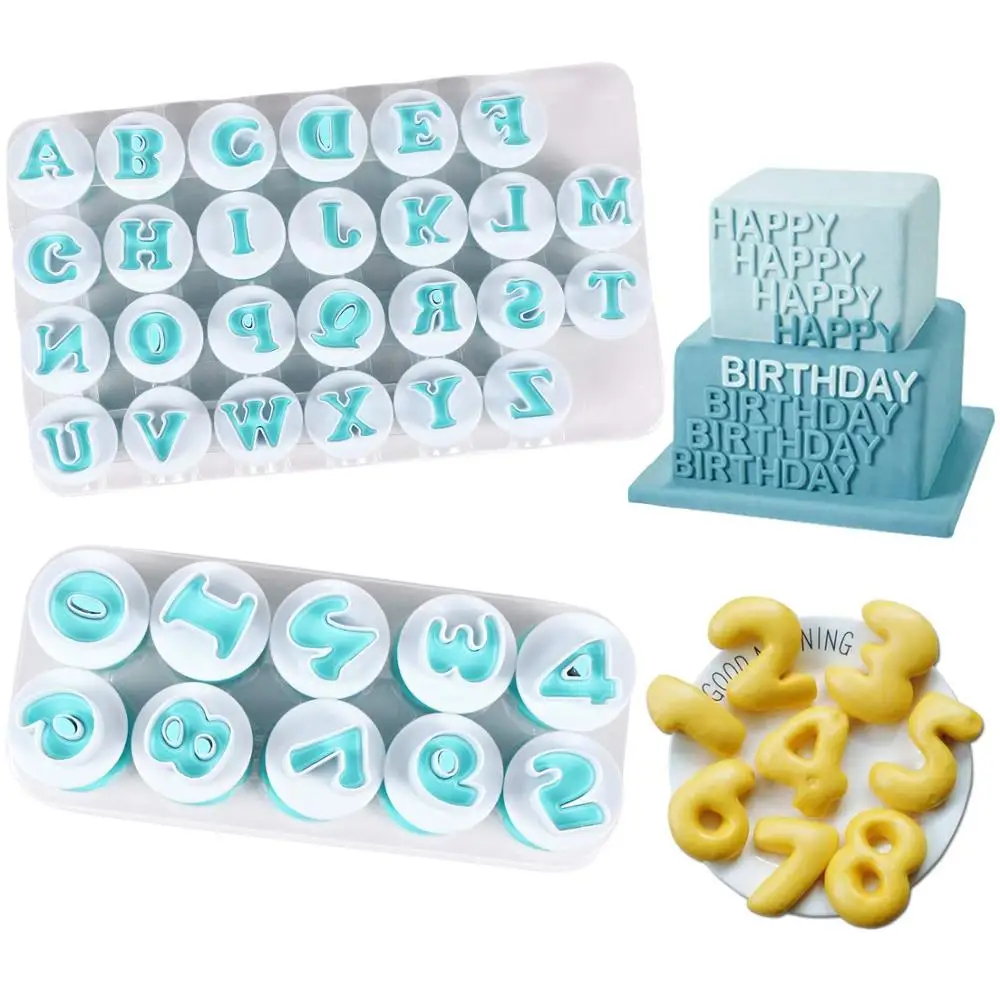 26 Alphabet Number Letter Cookie Biscuit Stamp Mold Cake Cutter Fondant Mould 