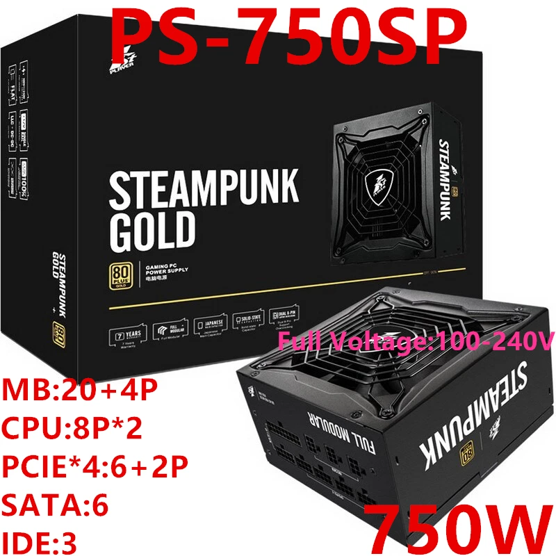 ^Cheap New PSU For 1Stplayer Brand Steampunk RTX2080TI 80PLUS Gold Full Module Dual CPU Power Supply 750W Power Supply PS-750SP