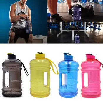 

Creative Gym Kettle with Cap PETG Travel Drink Outdoor Bike Water Bottle Practicality Drinkware Training 2.2L Portable New