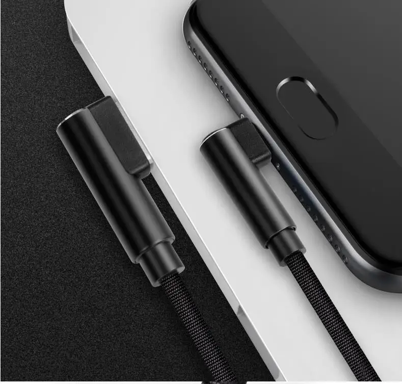 0,25 м/1 м/2 м Micro USB L 90 градусов 2.4A Быстрая зарядка USB зарядный кабель для samsung S7/sony/Xiaomi/huawei/LG microusb нейлоновый кабель