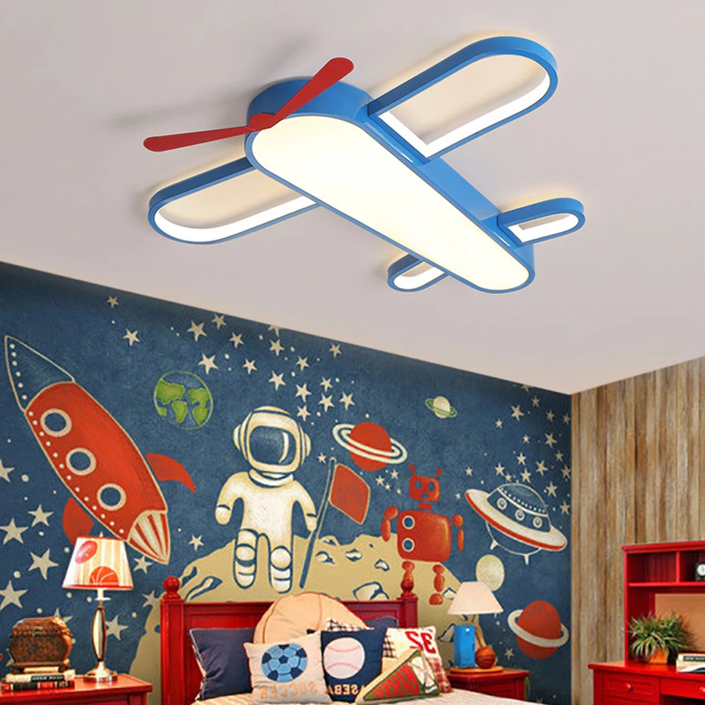 

aircraft airplane aeroplane ceiling light Children's Room led Cartoon Lamp plain Boys Bedroom living room lights Creative