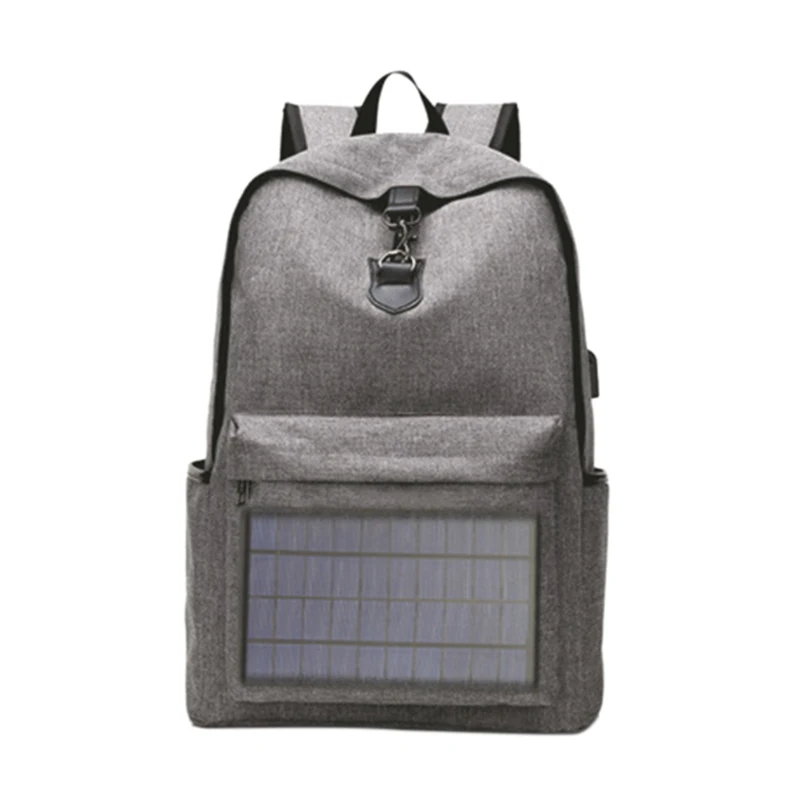 

ABZC-Notebook Backpack Solar Backpack with Usb Charging Port Water Resistant Backpack for Hiking Camping Trekking Fishing