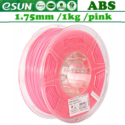 Нить esun PLA+/ABS+/пластик для 3d принтера, нить для 3d ручки/5 м 20C/1 кг 340 м/ из России - Цвет: ABS-PINK