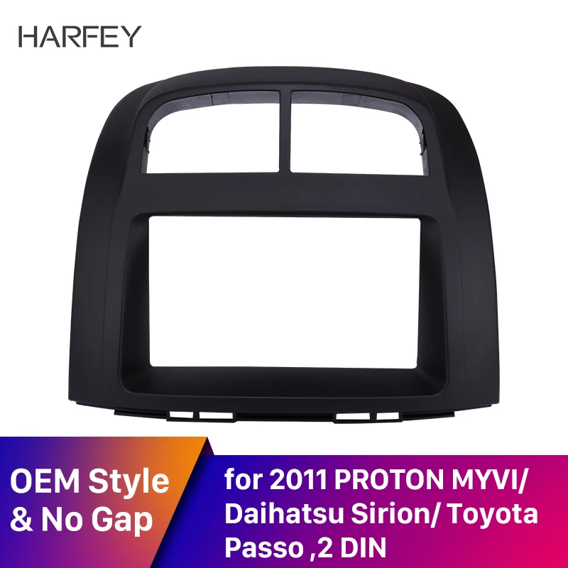 Harfey 2 Din автомобиля радио отделка ободок панель фасции рамка для Протон MYVI/Daihastu Sirion/TOYOTA Passo стерео тире комплект установка