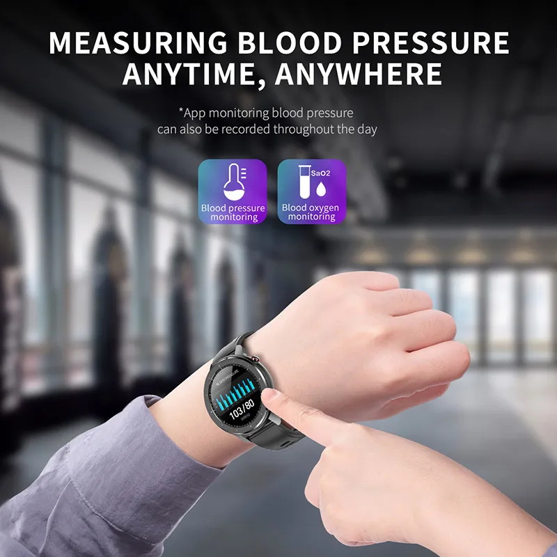 F12 Smart Watch Men Blood Pressure Smart Clock Round Waterproof Smartwatch Sport Health Bracelet Watch Smart For Android Ios