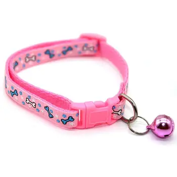 

4 Colors Cat Dog Pet Collar with Bell Adjustable Buckle Dog Collar Cat Puppy Pet Supplies Small Dog Collar