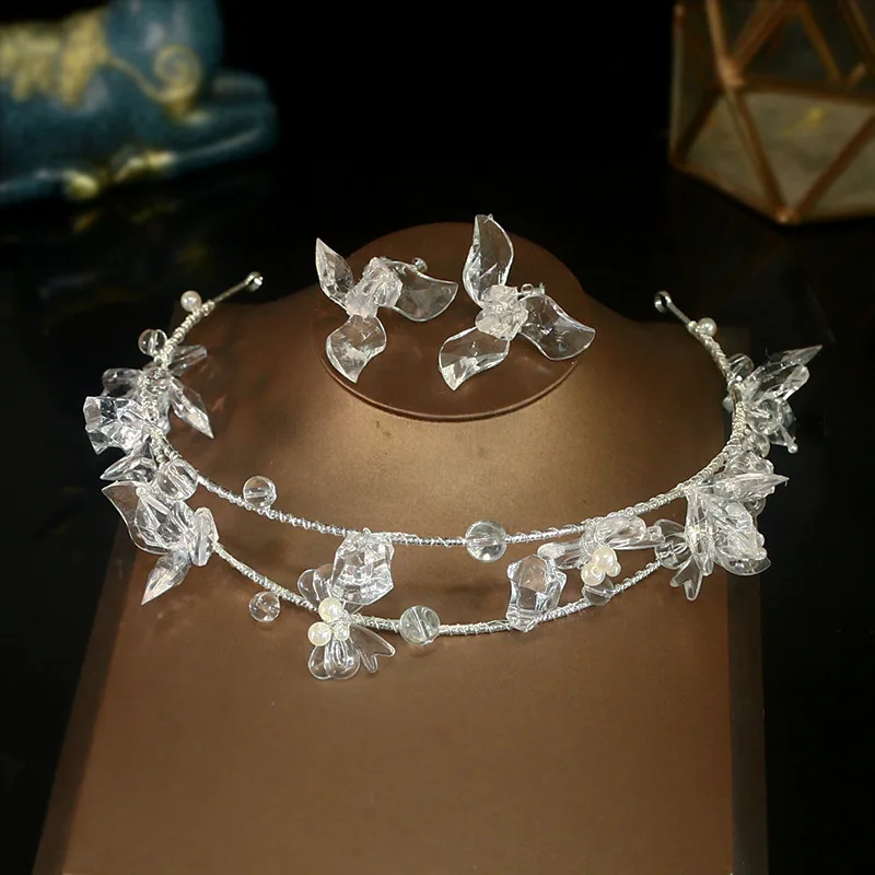 

New Bridal Crown Heat Shrink Film Handmade Hair Band Location Photo Hair Accessories Crown Headband