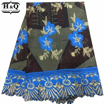 

High Quality African Print Batik Lace Fabric 6 Yards/Pcs Batik Lace 100% Cotton Guipure Embroidered Lace For Woman Sewing Dress