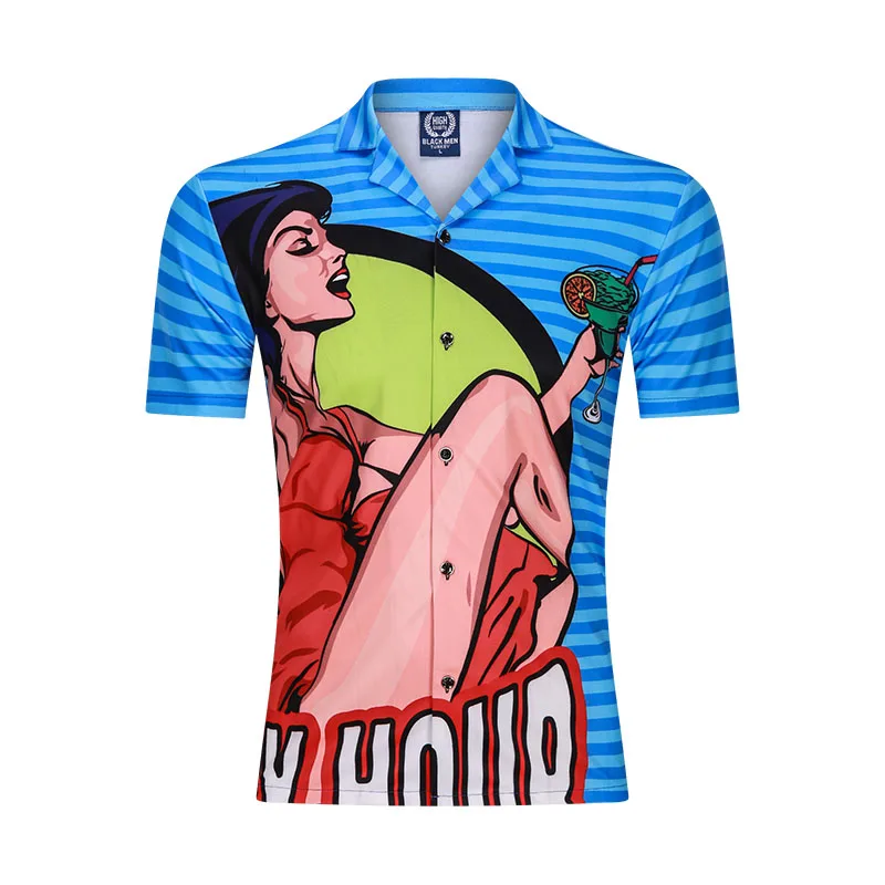 New 3D Men Beach Casual Shirt Printed Summer Short Sleeve Loose Streetwear Fashion Gym Sportwear Hip Hop Camisa Male Blouse 2020