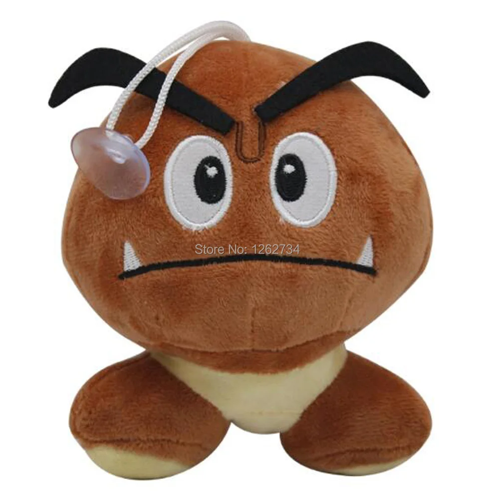 10/лот 6 стилей 15 см Super Mario Bros Goomba Softs аниме Мультяшные плюшевые куклы Рисунок розничная торговля - Цвет: Angry