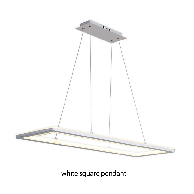 white square pendant Dragonscence современный светодиодный подвесной светильник для спальни, гостиной, столовой, кухни, минималистичный акриловый светодиодный подвесной светильник - Цвет корпуса: white square pendant