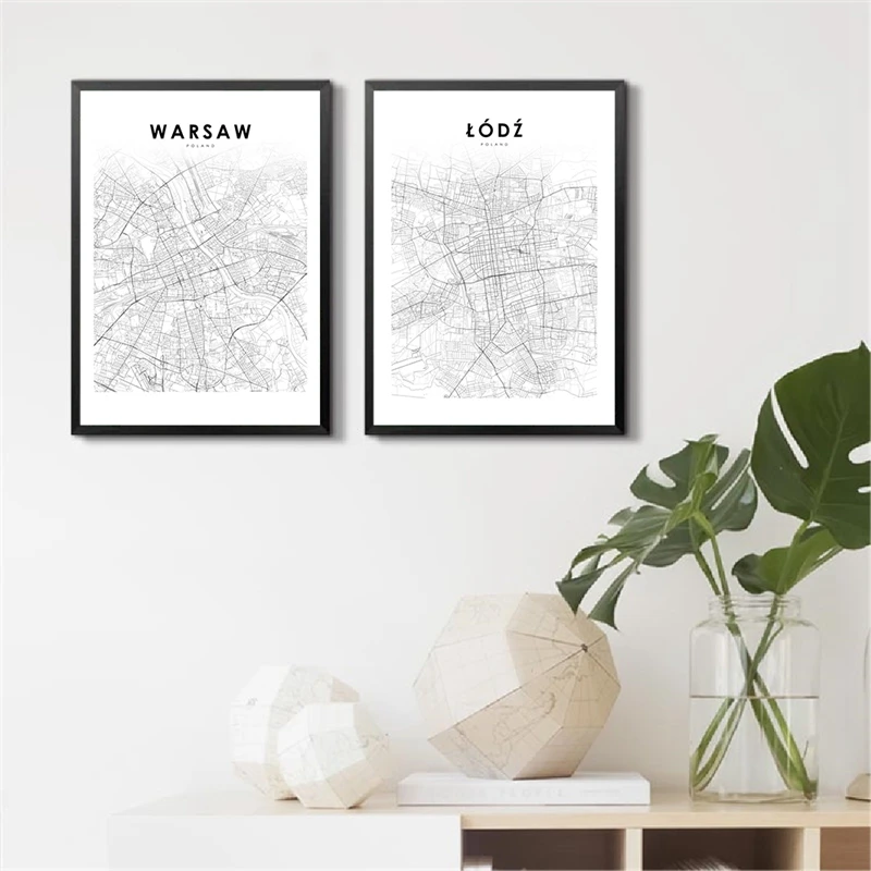Poland Map Art Poster Print