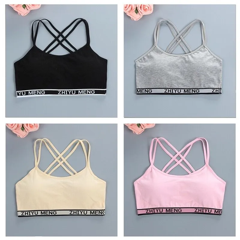 Бюстгальтер для девочек-подростков из дышащего хлопка 5 шт./лот |